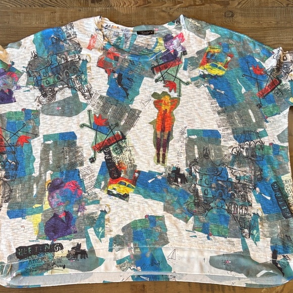 Inoah Colorful Artsy Women's Blouse - Picture 14 of 15